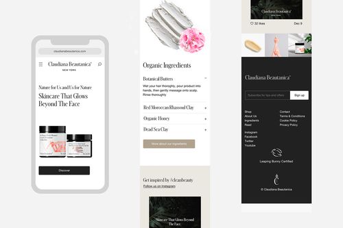 Claudiana Beautanica 移動端網頁設計 融合美學與功能的現代用戶體驗